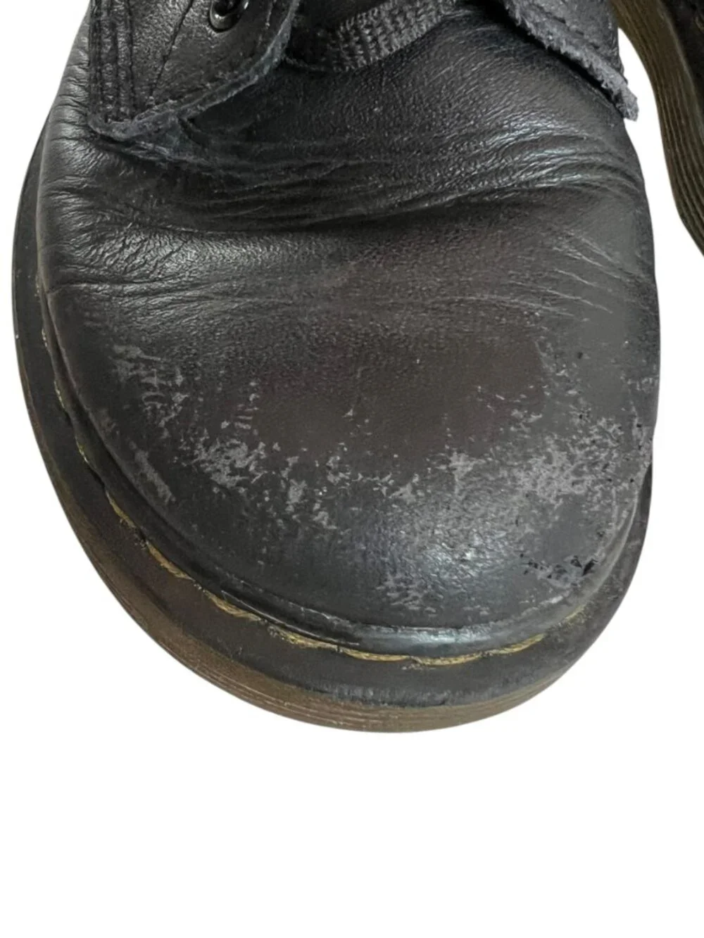 Dr Martens Boots 1460 J black leather zip up kids size 1 combat docs